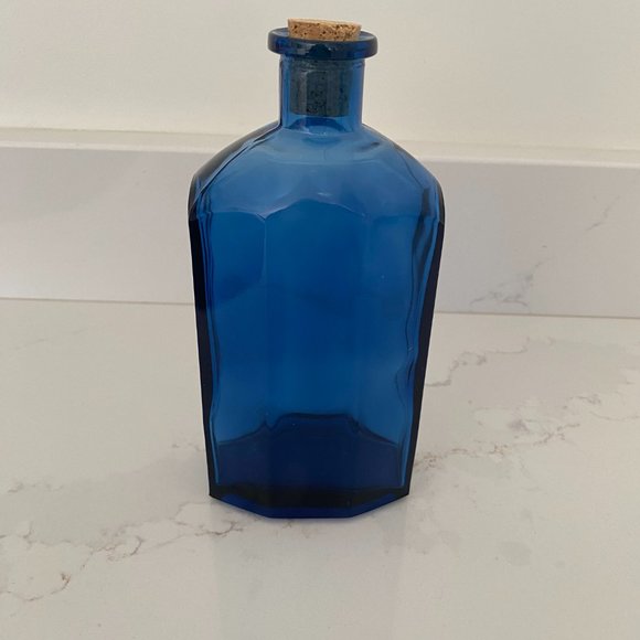 Apothecary Bottles, Set Of Six, Various Sizes, Blue And Green, With Corks - Picture 4 of 16